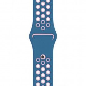 Curea Sport Perforata, compatibila Apple Watch 1/2/3/4, Silicon, 38mm/40mm, Negru / Verde