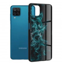 Husa Tpu Carbon Fibre pentru Samsung Galaxy A12 / Galaxy A12 (2021) Nacho, Neagra