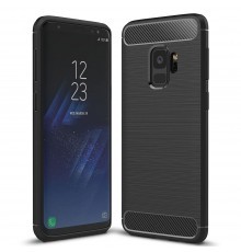 Husa Carcasa spate pentru Samsung Galaxy S9 , Tpu Carbon Design, Neagra