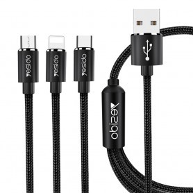 Cablu de date Hoco Blaze U75, Cap Magnetic Detasabil, Usb la Lightning, Lungime 1.2m, Rosu