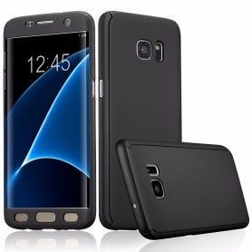 Husa 360 Protectie Totala Fata Spate pentru Samsung Galaxy J3 (2016) J310 , Neagra  - 1