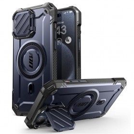 Husa pentru iPhone 15 Pro Max - Techsuit HaloFrost MagSafe Series - Deep Albastra