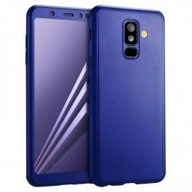 Husa 360 Protectie Totala Fata Spate pentru Samsung Galaxy A8+ Plus (2018) , Dark Blue  - 1