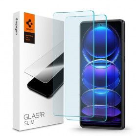 Folie pentru Xiaomi Redmi Note 12 Pro 5G / 12 Pro+ / Poco X5 Pro (set 2) - Spigen Glas.tR Slim - Clear