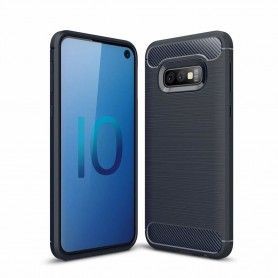 Husa Tpu Carbon pentru Samsung Galaxy S10e, Midnight Blue  - 1