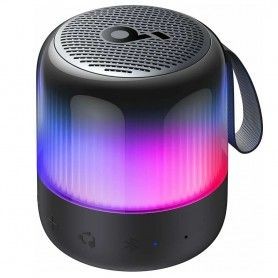 Boxa Bluetooth V5.0, TF, SD, USB, AUX, TWS, RGB cu 2 Microfoane - Hoco Wave (HA2) - Wooden Pattern
