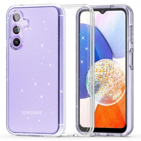 Husa pentru Samsung Galaxy A14 4G / A14 5G - Techsuit SparkleSkin Series - Clear