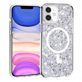 Husa pentru iPhone 11 - Techsuit Sparkly Glitter - Alba