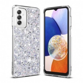 Husa pentru Samsung Galaxy A14 4G / A14 5G - Techsuit Sparkly Glitter - Alba