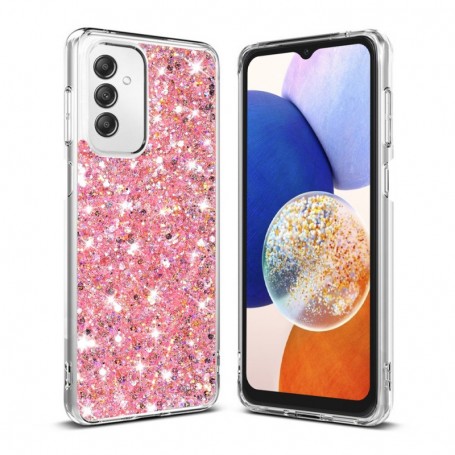 Husa pentru Samsung Galaxy A14 4G / A14 5G - Techsuit Sparkly Glitter - Roz