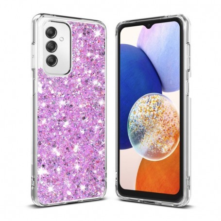 Husa pentru Samsung Galaxy A14 4G / A14 5G - Techsuit Sparkly Glitter - Magenta