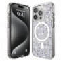 Husa pentru iPhone 15 Pro Max - Techsuit Sparkly Glitter MagSafe - Alba