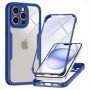 [PACHET 360] -  Husa pentru iPhone 15 Pro Max + Folie - Techsuit ColorVerse 360 Series - Albastra