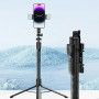 Selfie Stick cu Telecomanda si Lumina LED, 175cm - Techsuit (K28) - Negru