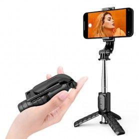 Mini Selfie Stick cu Telecomanda si Trepied - Techsuit (K03) - Negru