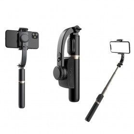 Selfie Stick cu Trepied si Telecomanda, 100cm - Techsuit (L02s) - Negru