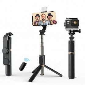 Selfie Stick 360° cu Telecomana si Trepied - Yesido (SF13) - Negru