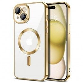Husa pentru iPhone 15 - Techsuit Luxury Crystal MagSafe - Gold