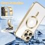 Husa pentru iPhone 15 Pro Max - Techsuit Luxury Crystal MagSafe - Gold