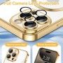 Husa pentru iPhone 15 Pro Max - Techsuit Luxury Crystal MagSafe - Gold