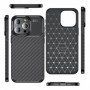 Husa pentru iPhone 15 Pro - Techsuit CarbonFiber - Neagra