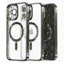 Husa pentru iPhone 15 Pro - Techsuit Luxury Glitter MagSafe - Neagra