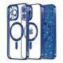 Husa pentru iPhone 15 Pro - Techsuit Luxury Glitter MagSafe - Deep Albastra