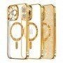 Husa pentru iPhone 15 Pro - Techsuit Luxury Glitter MagSafe - Gold