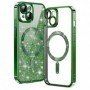 Husa pentru iPhone 15 - Techsuit Luxury Glitter MagSafe - Deep Verde