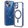 Husa pentru iPhone 15 Plus - Techsuit Luxury Glitter MagSafe - Deep Albastra