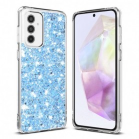 Husa pentru Samsung Galaxy A35 5G - Techsuit Sparkly Glitter - Albastra