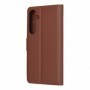 Husa pentru Samsung Galaxy S24 Plus - Techsuit Leather Folio - Maro