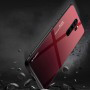 Husa Xiaomi Redmi Note 8 Pro - Gradient Glass, Rosu cu Negru