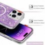 Husa pentru iPhone 15 Pro Max - Techsuit Sparkly Glitter MagSafe - Roz