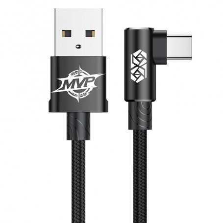 Cablu de date Baseus MVP Elbow USB Type-C, 1m, 2A, Negru
