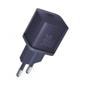 Incarcator Type-C, Fast Charging, GaN, 30W + Cablu Type-C, 100W, 1m - Baseus (P10110902313-00) - Galaxy Albastru