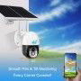 Camera de Supraveghere Exterior, cu Alarma, Panou Solar, 2K, Sim Card - Techsuit (VC9-WiFi/4G) - Alb