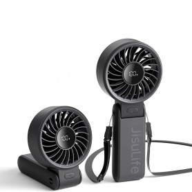 Ventilator Portabil 3600mAh cu Display Digital  - JisuLife (Life7) - Negru