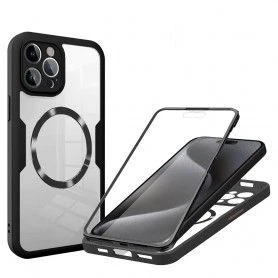 Husa pentru iPhone 15 Pro - Techsuit CarbonFiber - Neagra