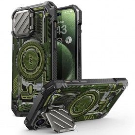 Husa pentru iPhone 15 Pro Max - Techsuit Carbonite FiberShell - Rosie