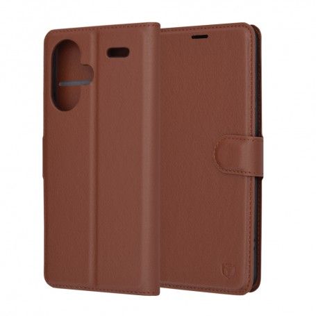 Husa pentru Xiaomi Redmi Note 13 Pro+ 5G - Techsuit Leather Folio - Maro