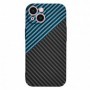 Husa pentru iPhone 15 - Techsuit Carbonite FiberShell - Albastra Pulse