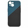 Husa pentru iPhone 15 - Techsuit Carbonite FiberShell - Albastra Pulse