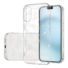 Husa pentru iPhone 16 - Techsuit Sparkly Glitter MagSafe - Alba