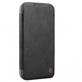 Husa pentru iPhone 16 - Nillkin Qin Prop Leather Case - Neagra