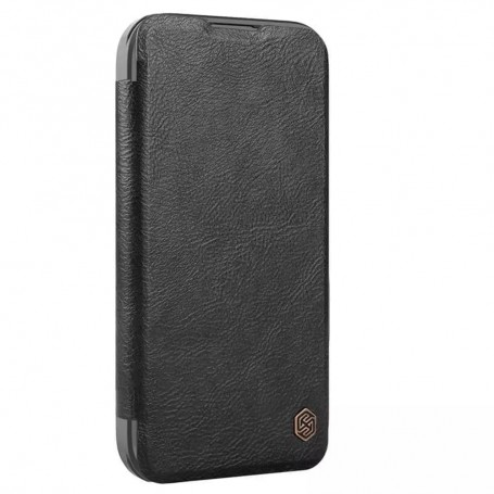 Husa pentru iPhone 16 - Nillkin Qin Prop Leather Case - Neagra