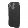 Husa pentru iPhone 16 - Nillkin Qin Prop Leather Case - Neagra