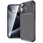 Husa pentru iPhone 16 Plus - Techsuit CarbonFiber - Neagra