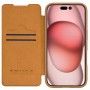 Husa pentru iPhone 16 Pro Max - Nillkin Qin Prop Leather Case - Maro