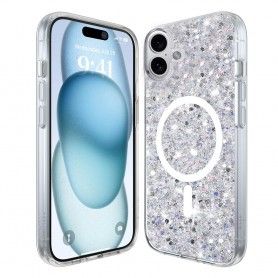 Husa pentru iPhone 16 Plus - Techsuit Luxury Glitter MagSafe - Light Verde